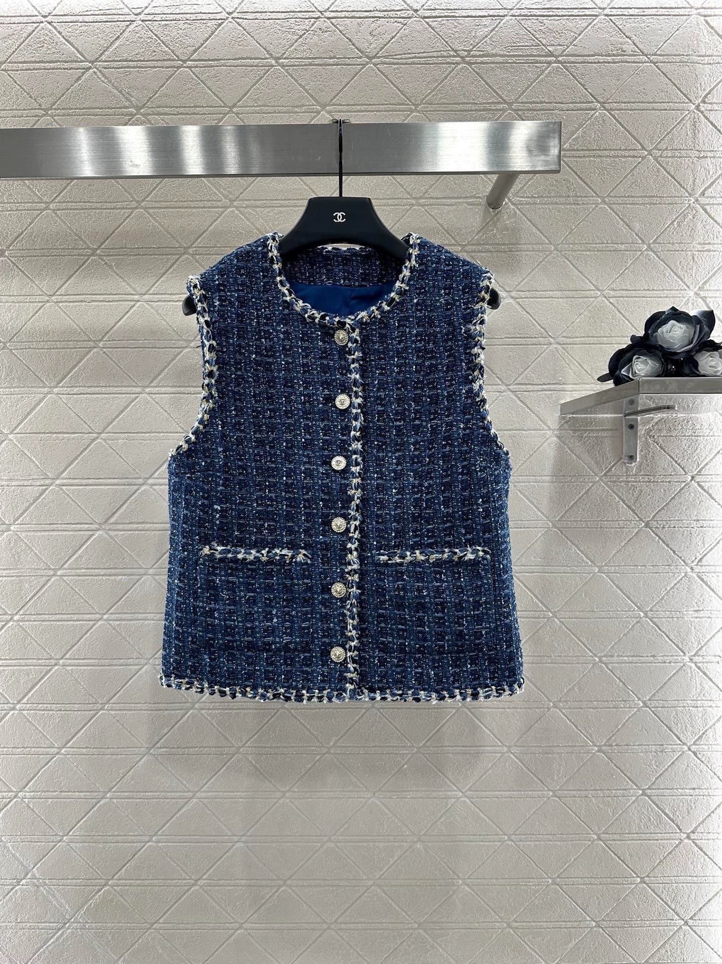 C 25fw Woven Tweed Vest