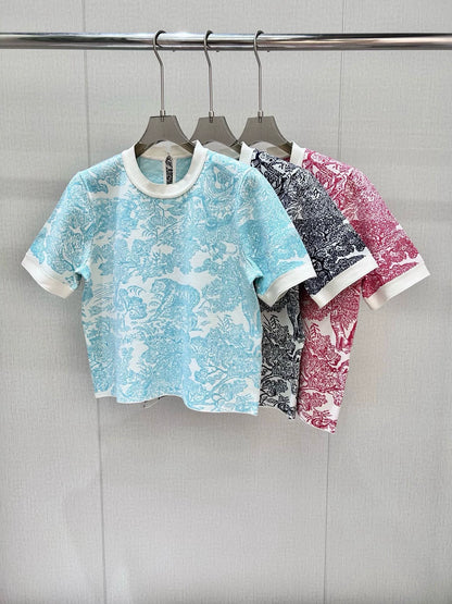 D 25 New Animal Jungle Series Short Sleeve Tops