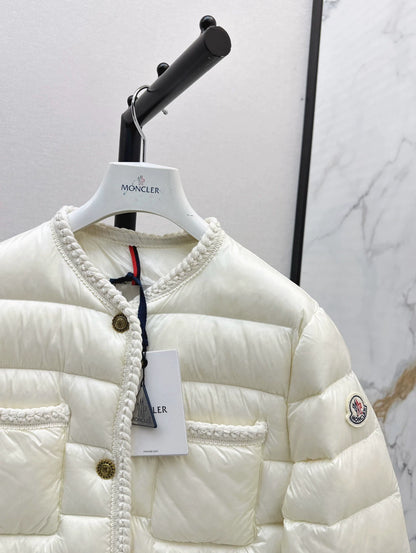 MON 25 Woven patchwork down jacket(BLAKC,NAVY,RED,BEIGI)