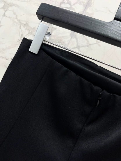 BA 25 new grain wool pearl single-breasted tube top dress