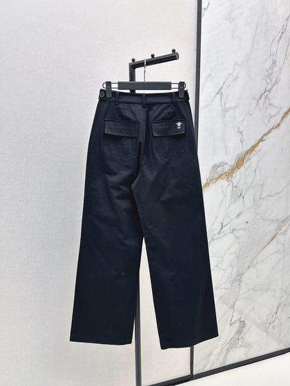 D 25Ss Early Fall New Elastic Waist Straight-Leg Pants