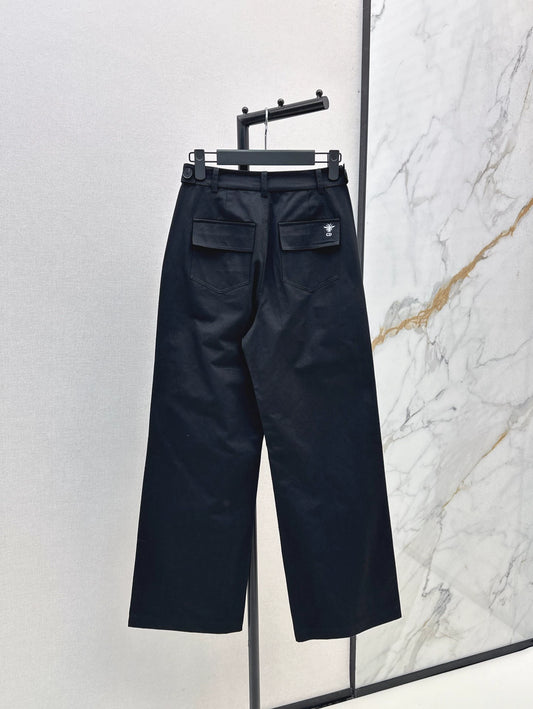 D 25Ss Early Fall New Elastic Waist Straight-Leg Pants