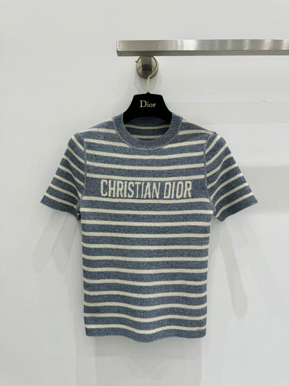 D 25 New Navy Style Crew Neck Stretch Knit