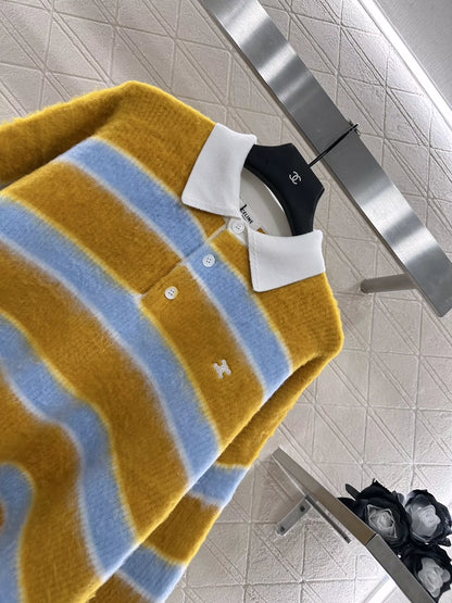 Ce 25 New Striped Polo Sweater