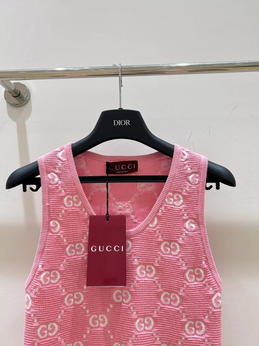 G 25 New Monogrammed Jacquard Knit Vest