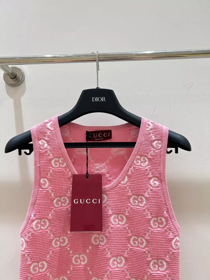 G 25 New Monogrammed Jacquard Knit Vest