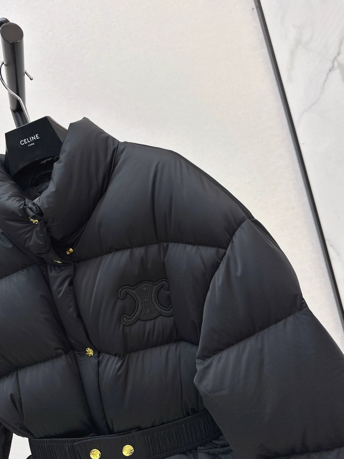 Ce 25 Stand collar waisted down jacket