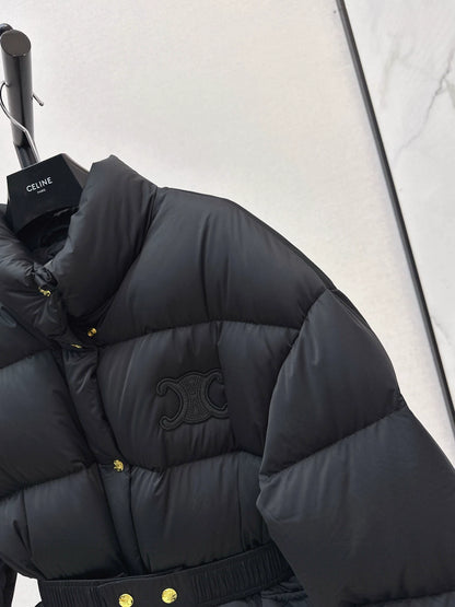 Ce 25 Stand collar waisted down jacket