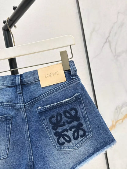 Lo 25 Spring Summer Latest Vintage Raw Edge Washed Ultra Short Denim Shorts