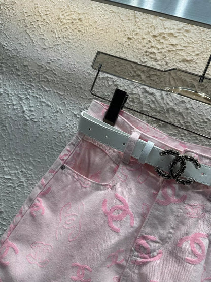 C 25 Summer New Denim Half Skirt with Lining