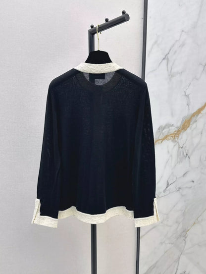 C 25 Early Fall New Premium Black and White Half Cardigan
