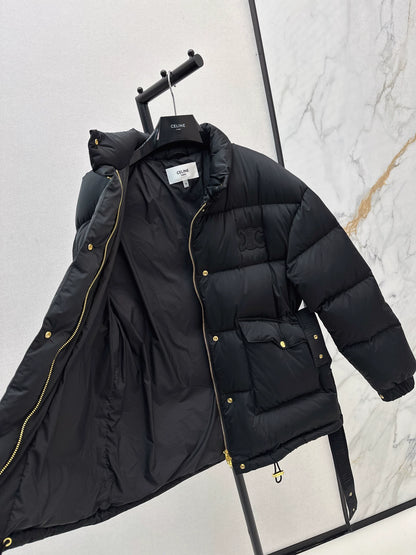Ce 25 Stand collar waisted down jacket