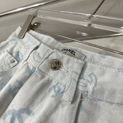 C 25 Printed Straight Jeans