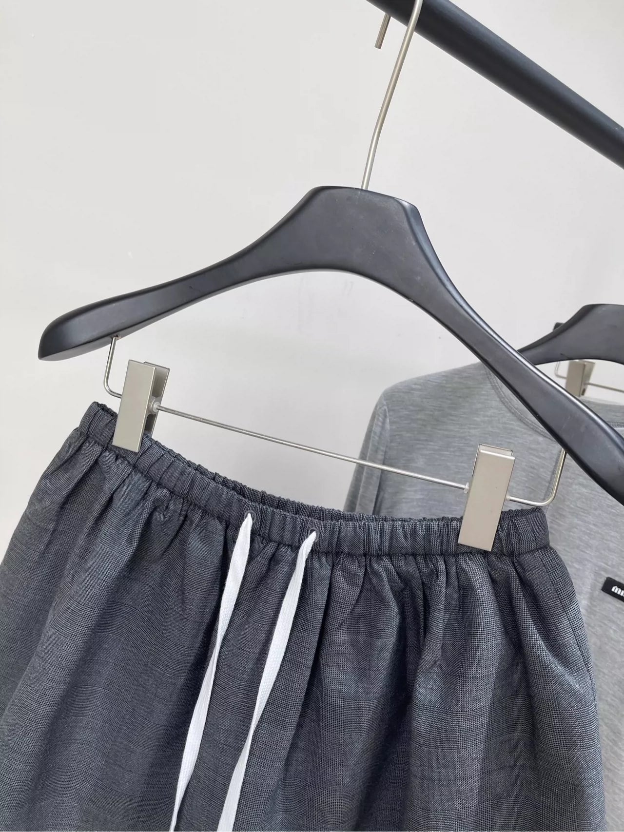 M 25 Gray Gingham Puffy Skirt