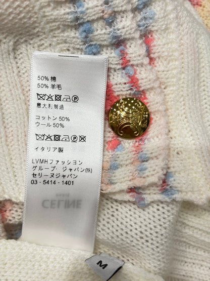 CE 25 Printemps et Été nouveau col rond lettre logo logo rayures couleur mixte cardigan tricoté 