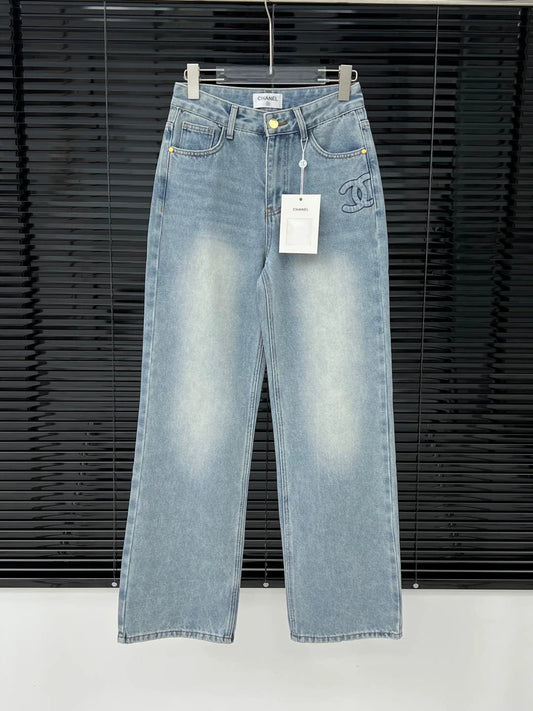 C 25 New Arrivals Straight-leg Pants High Waist Straight-leg Style