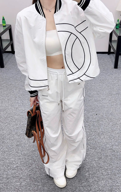 C 25 Casual Baseball Jacket and Pants Set