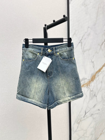 BA 25 Spring/Summer New Denim Rolled-Up Shorts