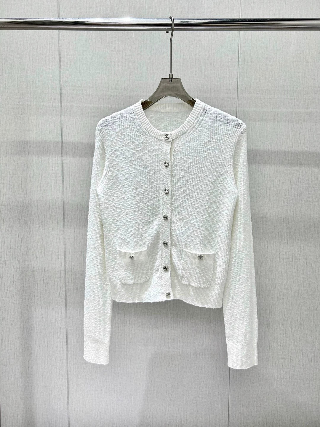C 25 new grain texture knitted cardigan
