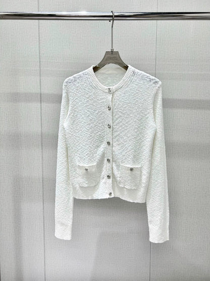 C 25 new grain texture knitted cardigan