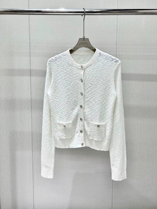 C 25 new grain texture knitted cardigan