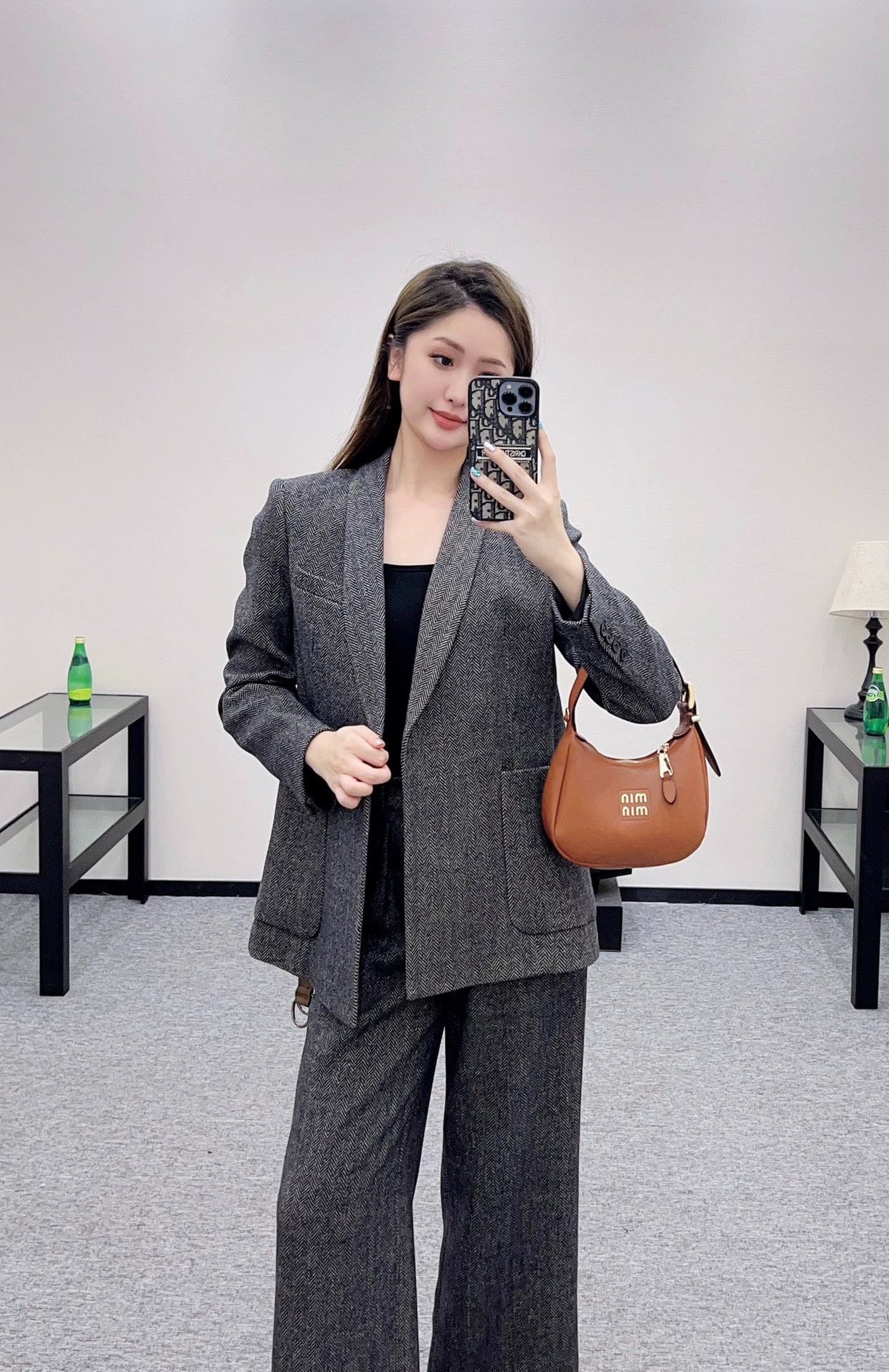 Ensemble veste de costume ceinturée + pantalon Bru 25