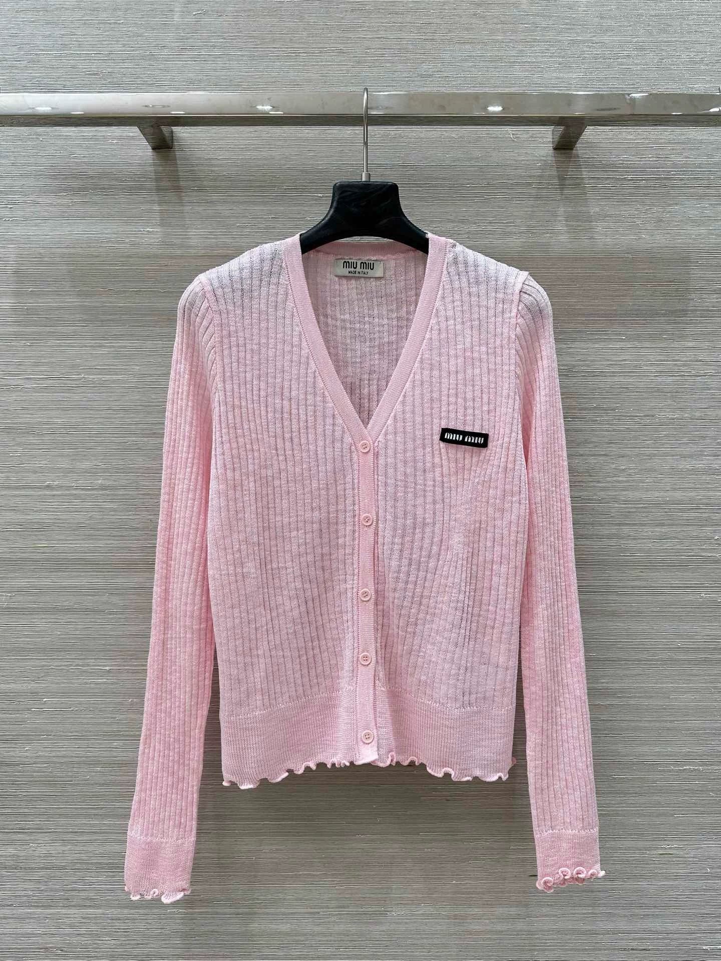 M 25 Lace trim Cardigan(white black pink)