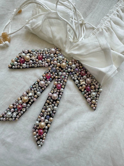 25 Summer new style second-hand heavy-duty beaded bow vest