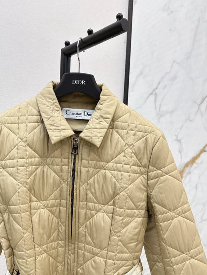 D 25fw Embroidered logo padded jacket