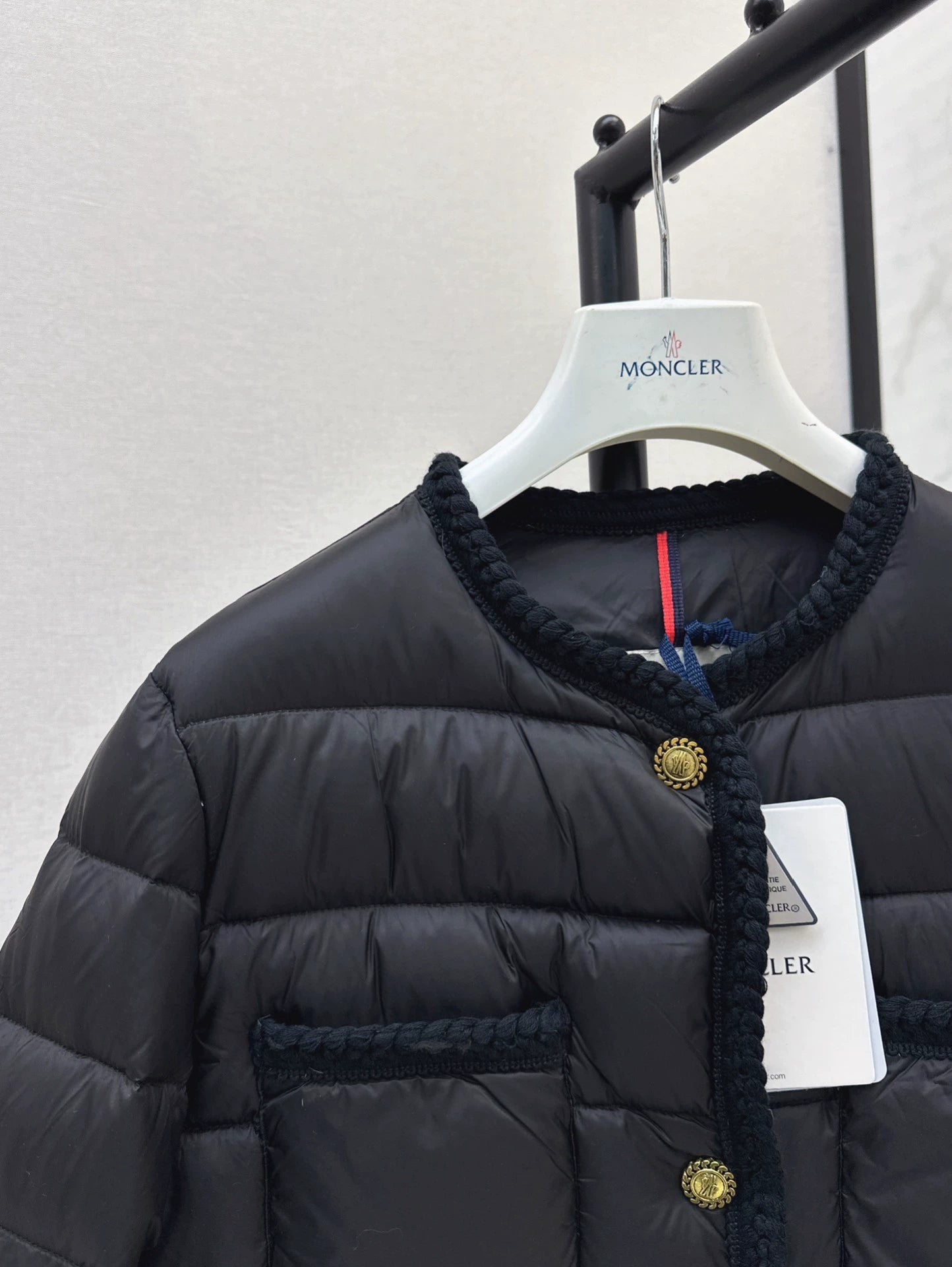 MON 25 Woven patchwork down jacket(BLAKC,NAVY,RED,BEIGI)