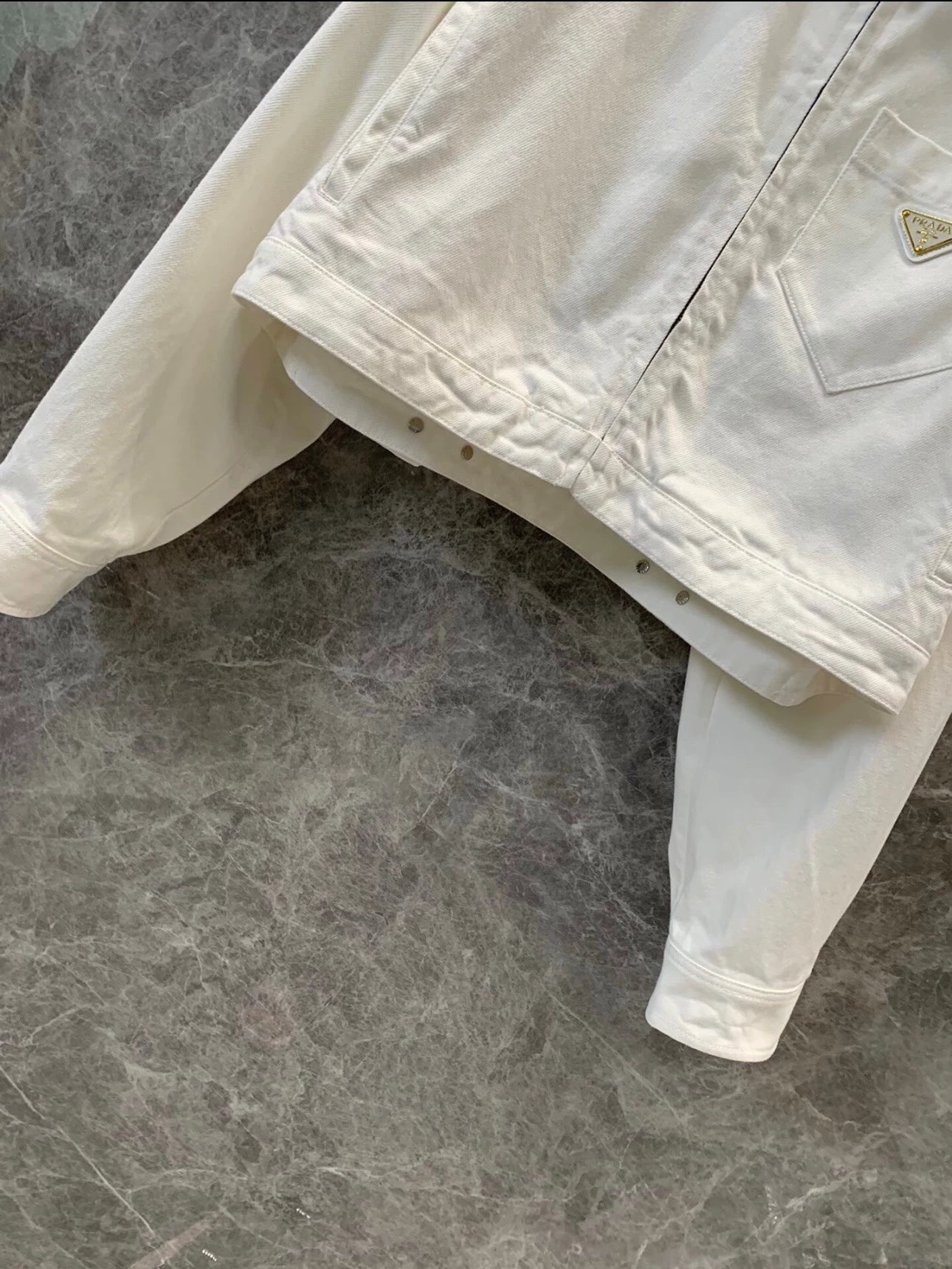 P 25 NEW White denim jacket
