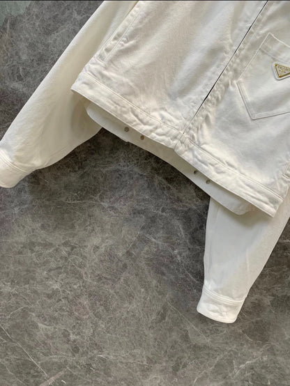 P 25 NEW White denim jacket