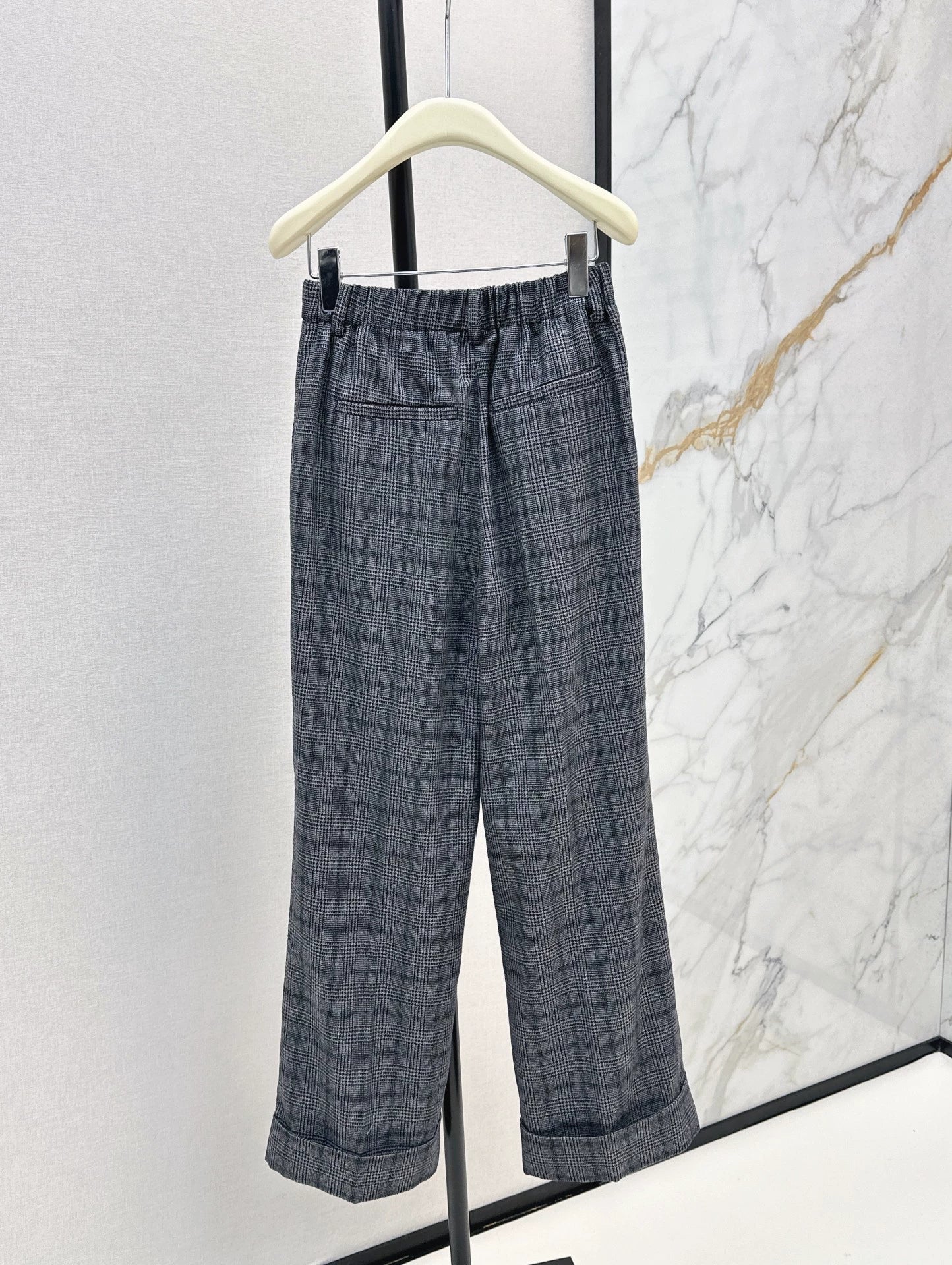Bru 25 Blue plaid suit and trousers