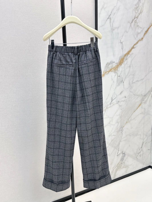 Bru 25 Blue plaid suit and trousers