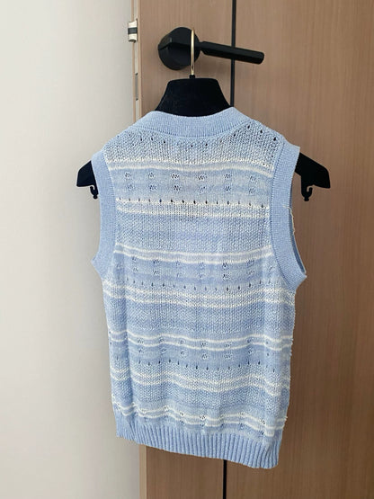 C 25 New Tricolor Hollow Out Vest