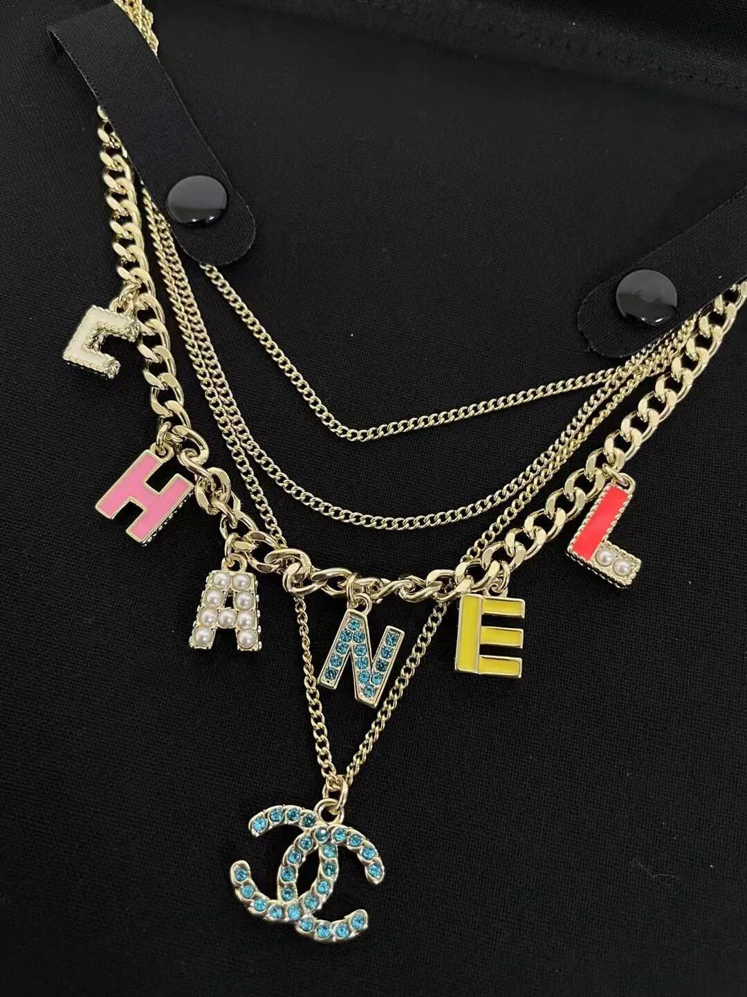 25 Summer New Multi-layer Chain Letter Necklace