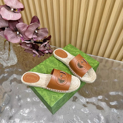 G 25 Straw sole slippers