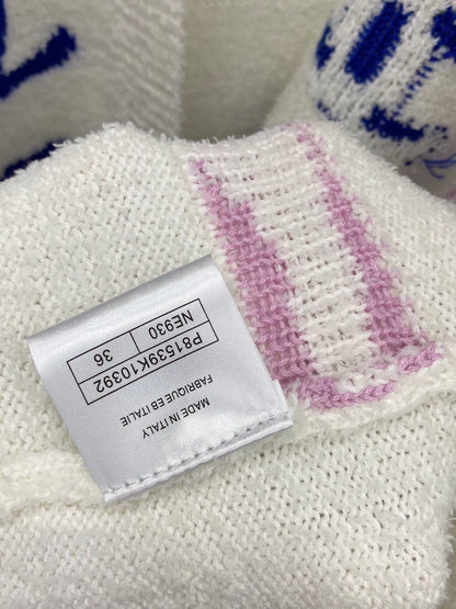 C 25 Handcrafted series lettering jacquard cardigan jacket