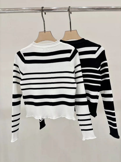 C 25 Spring and Summer New Round Neck Letter Logo Knitted Cardigan