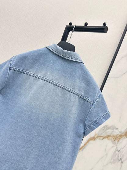 D 25 spring and summer new cowboy short-sleeved jacket
