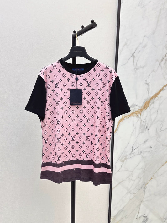 L 25 Printed knitted short sleeves