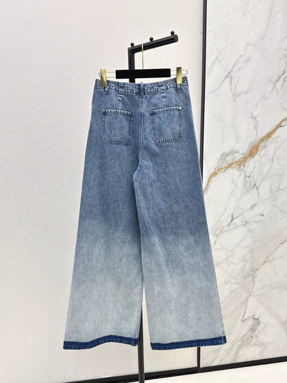 C 25 new round-neck denim jacket and trousers set