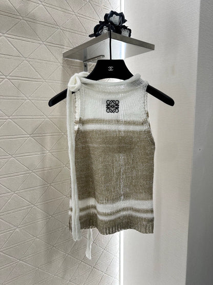 LO 25 Striped Knit Vest and Skirt Set