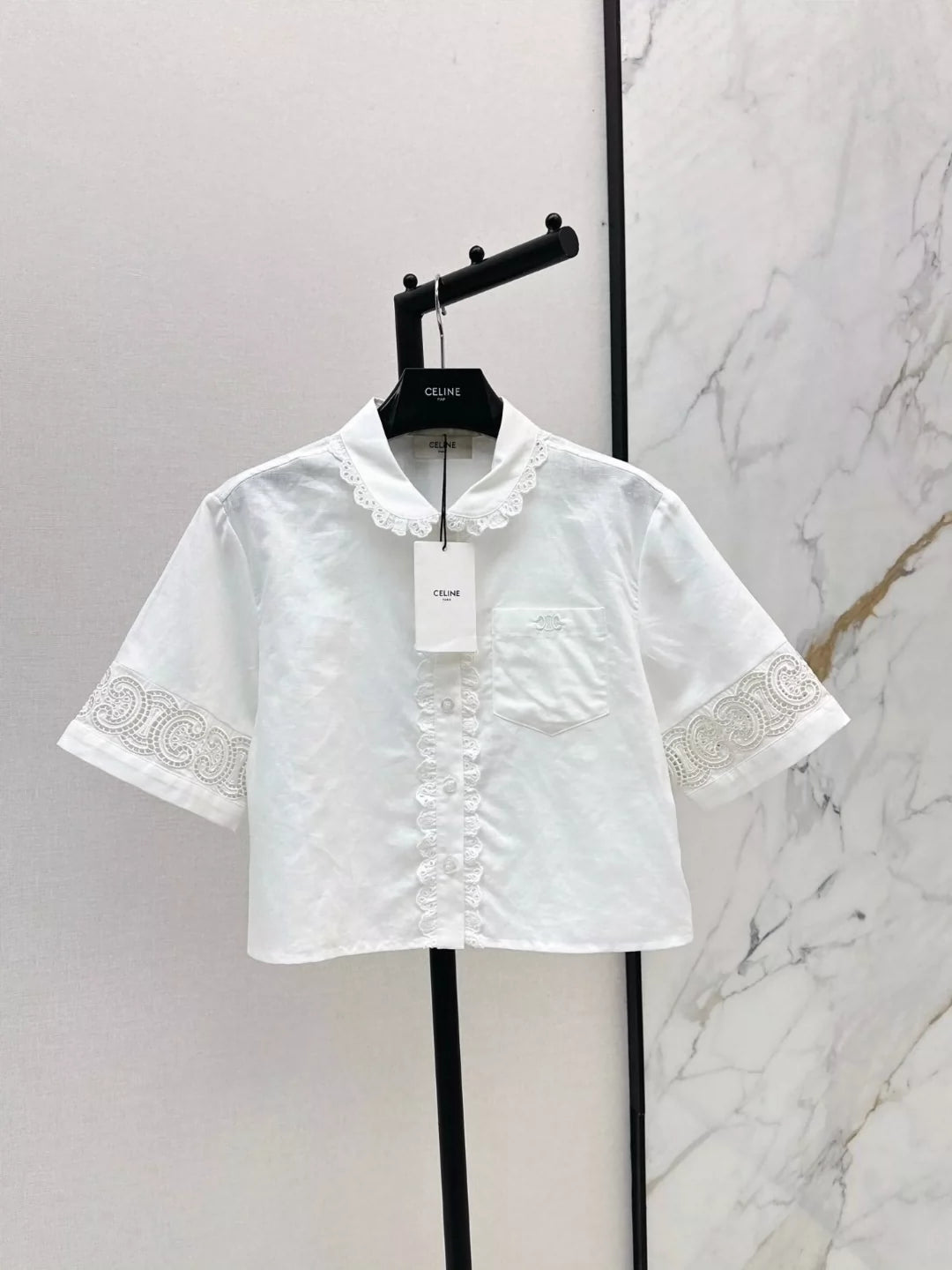 Ce 25 Spring/Summer New Heavy Embroidery Short Shirt