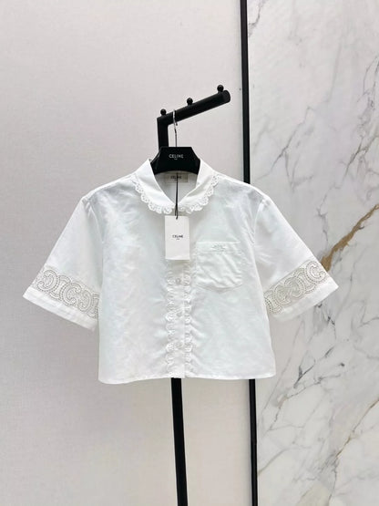 Ce 25 Spring/Summer New Heavy Embroidery Short Shirt