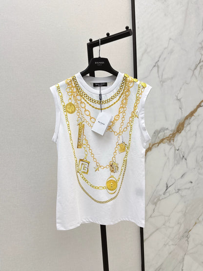 Ba 25 Spring Summer New Sleeveless T-shirt Loose Casual Tank Top