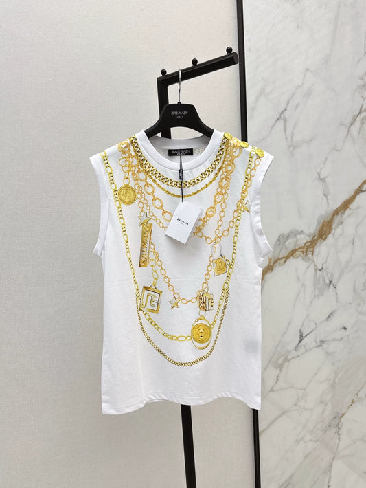 Ba 25 Spring Summer New Sleeveless T-shirt Loose Casual Tank Top