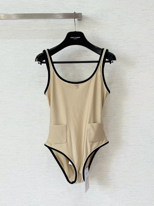 L 25 Rhinestone Logo Swimsuit
