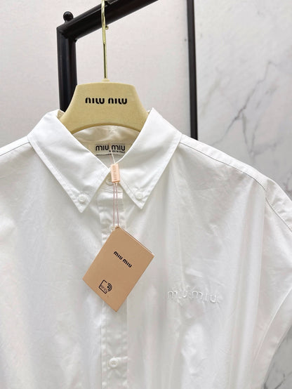M 25 Spring and Summer New Lapel Short Sleeve Dress