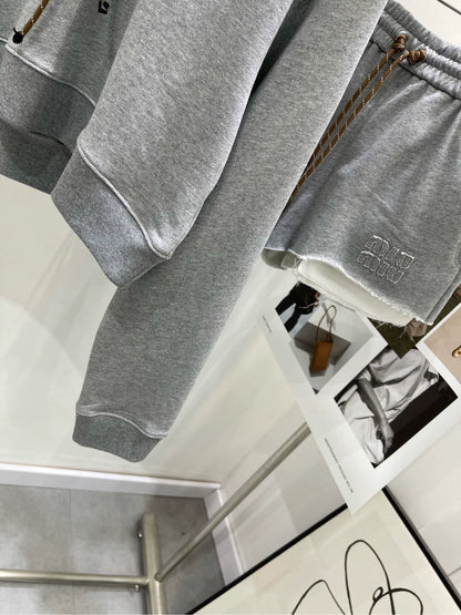 M 24 Grey hooded sweatshirt
